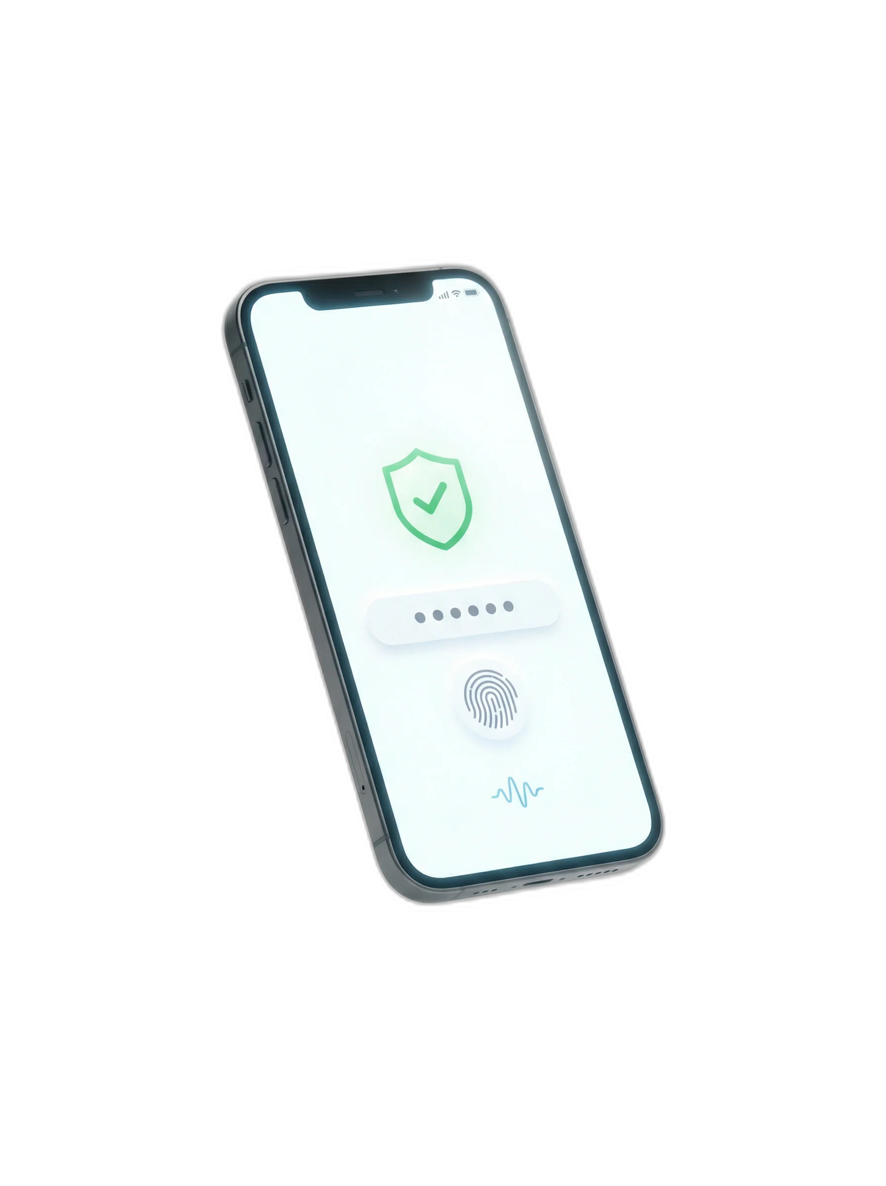 Encrypted one-time code verified on mobile